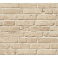 thumbnail image 1 of Dundee Deco Wallpaper Roll - Best OF Wood'n Stone - Modern Wood Stone Brick Beige, 21 in x 33 in, 1 of 1