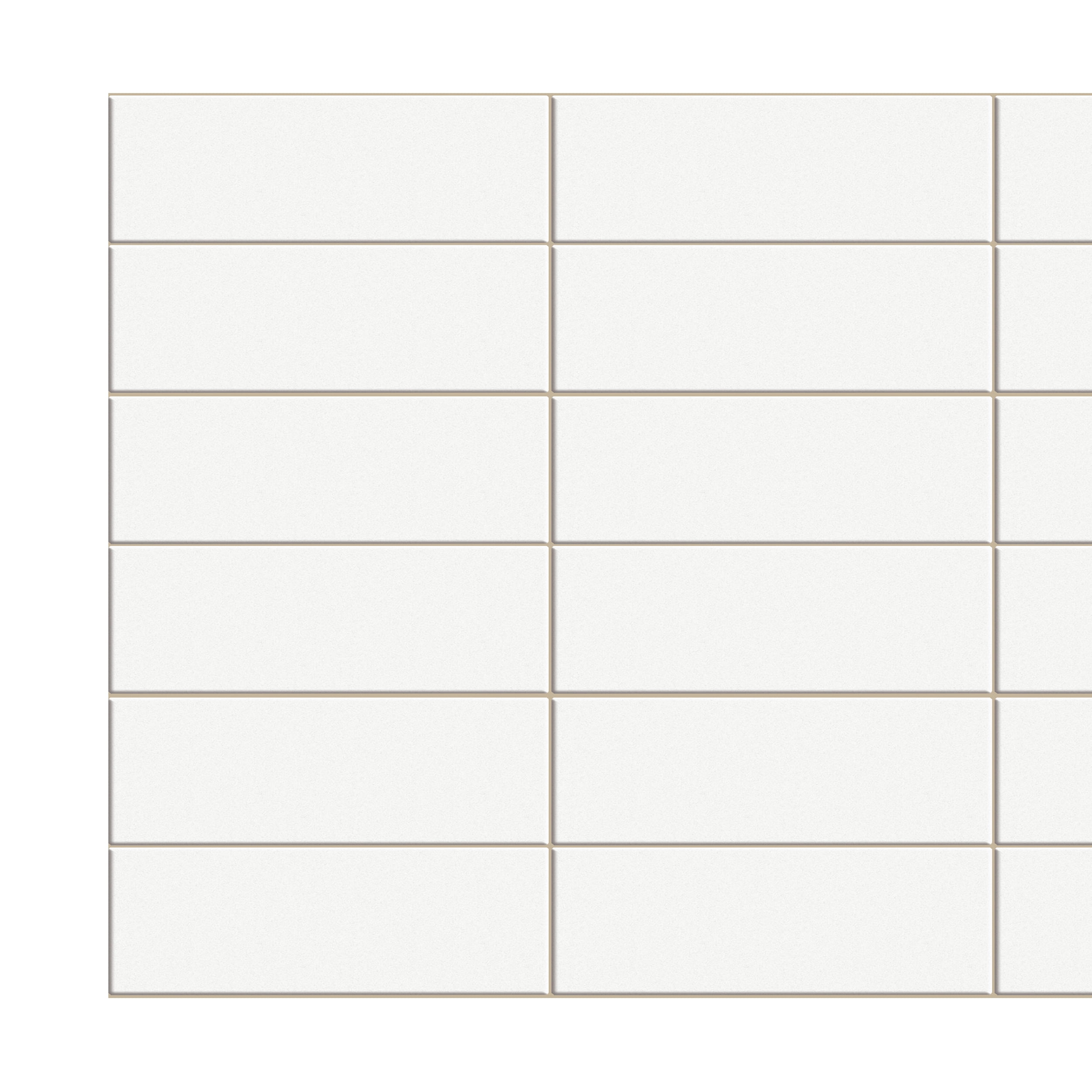 19" x 38" Beige Faux Tile PVC 3D Wall Panel