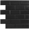 thumbnail image 1 of Dundee Deco's Black Faux Bricks PVC 3D Wall Panel, 3.2 ft X 1.6 ft, Interior Design Wall Paneling Decor Commercial and Residential Application, 5 sq. feet each, Pack of 10, 1 of 6