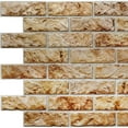 thumbnail image 1 of Dundee Deco's Copper Brown Faux Bricks PVC 3D Wall Panel, 3.3 ft X 2 ft, Interior Design Wall Paneling Decor Commercial and Residential Application, 6.4 sq. feet each, Pack of 10, 1 of 7