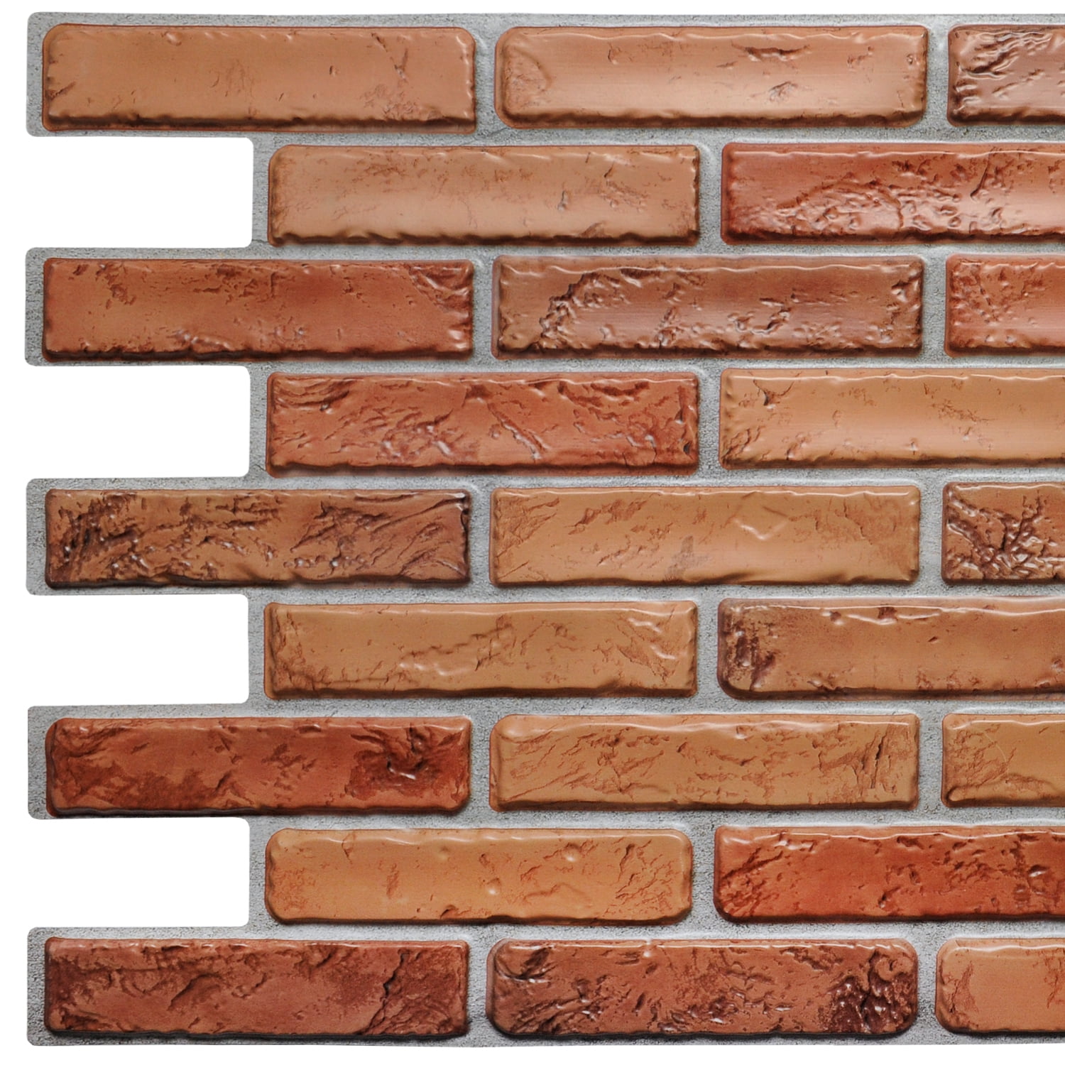 Dark Red Faux Brick 3D PVC Wall Paneling