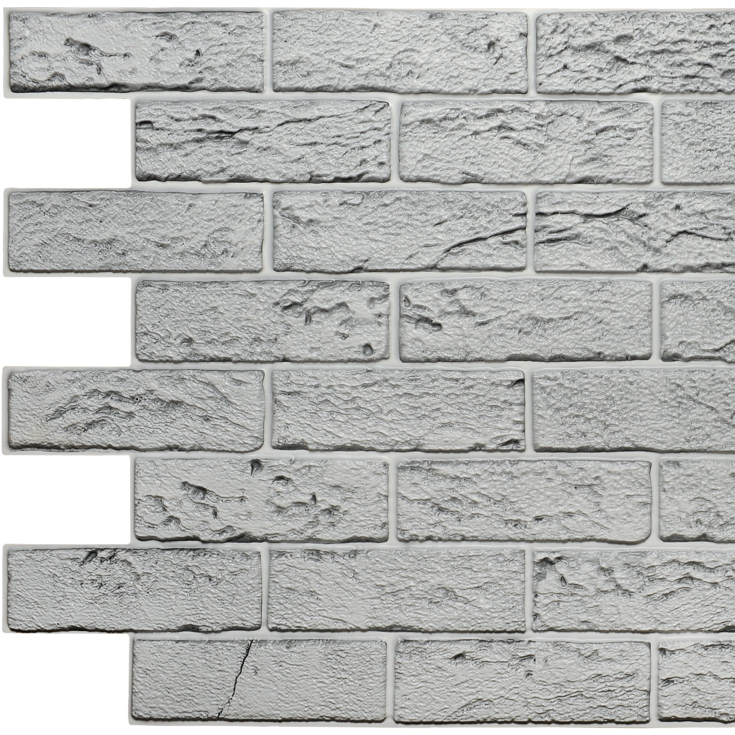 40-in x 24-in Gray Faux Brick 3D Wall Panel