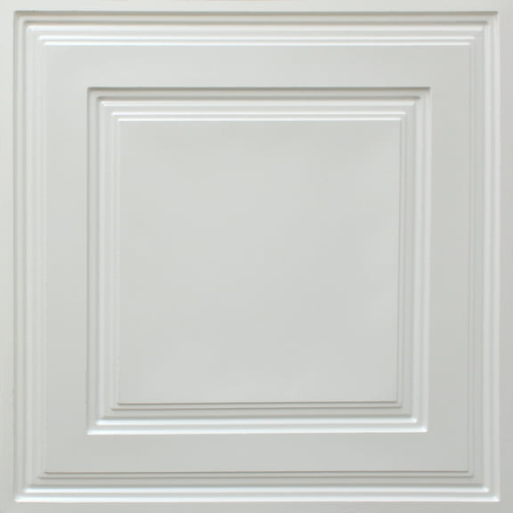 Dundee Deco's Modern Pearl White Traditional Drop In Ceiling Panels, 2 ft. X 2 ft. (4 sq ft.) each