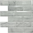thumbnail image 1 of Dundee Deco's Off-White Faux Marble Bricks PVC 3D Wall Panel, 3.3 ft X 2 ft, Interior Design Wall Paneling Decor Commercial and Residential Application, 6.4 sq. feet each, Pack of 10, 1 of 7