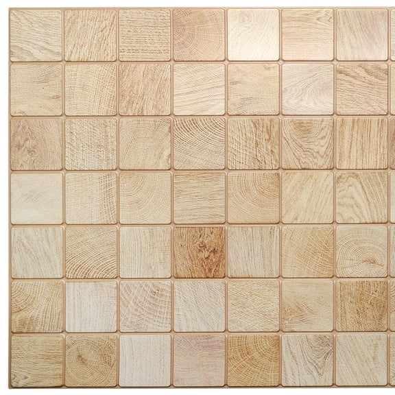 Dundee Deco's Off White Faux Timber PVC 3D Wall Panel, 3.2 ft X 1.6 ft, Interior Design Wall Paneling Decor Commercial and Residential Application, 5.12 sq. feet each