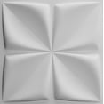 thumbnail image 1 of Dundee Deco's Paintable Off White Geometric Flowers Fiber 3D Wall Panel, 1.6 ft X 1.6 ft, Interior Design Wall Paneling Decor Commercial and Residential Application, 2.6 sq.ft. each, 5-Pack, 1 of 5