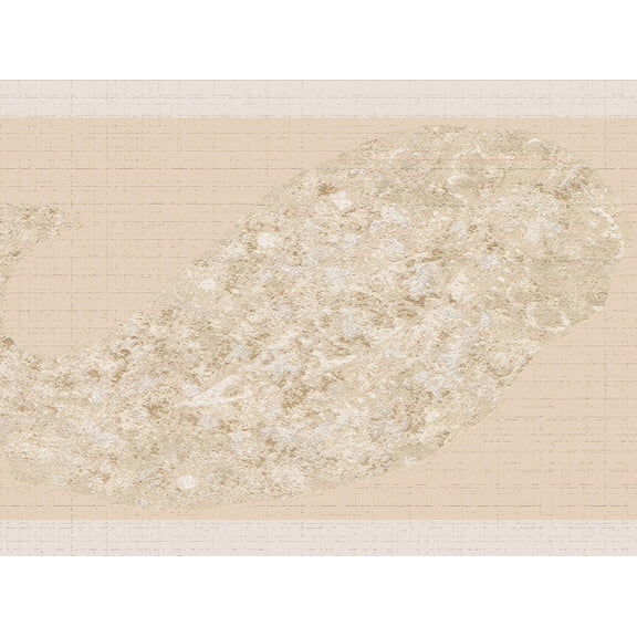 Dundee Deco's Peel and Stick Wallpaper Border - Abstract Beige Pink Shape Wall Border Retro Design, 15 ft x 7 in, Self Adhesive