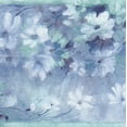 thumbnail image 1 of Dundee Deco's Peel and Stick Wallpaper Border - Abstract Blue Teal White Flowers Wall Border Retro Design, 15 ft x 7 in, Self Adhesive, 1 of 6