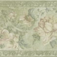thumbnail image 1 of Dundee Deco's Peel and Stick Wallpaper Border - Damask Green Flowers Scrolls Wall Border Retro Design, 15 ft x 7 in, Self Adhesive, 1 of 6