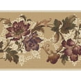 thumbnail image 1 of Dundee Deco's Peel and Stick Wallpaper Border - Floral Brown Burgundy Beige Flowers and Leaves Wall Border Retro Design, 15 ft x 7 in, Self Adhesive, 1 of 6