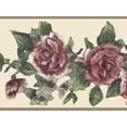 thumbnail image 1 of Dundee Deco's Peel and Stick Wallpaper Border - Floral Red Green Tan Flowers Wall Border Retro Design, 15 ft x 7 in, Self Adhesive, 1 of 6