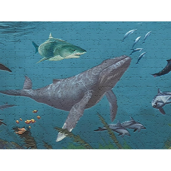 Dundee Deco's Peel and Stick Wallpaper Border - Nature Blue Grey Ocean Wall Border Retro Design, 15 ft x 7 in, Self Adhesive