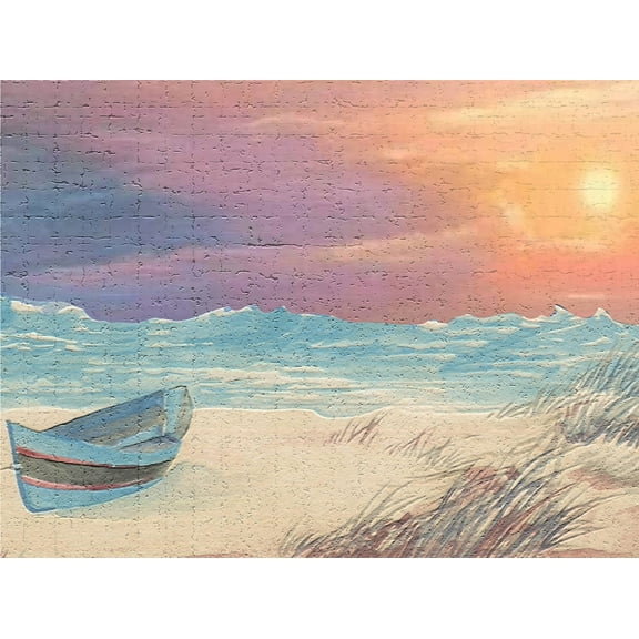 Dundee Deco's Peel and Stick Wallpaper Border - Nature Blue Orange Purple Seashore Wall Border Retro Design, 15 ft x 7 in, Self Adhesive