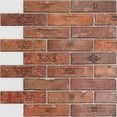 thumbnail image 1 of Dundee Deco's Red Brown Faux Bricks PVC 3D Wall Panel, 2.9 ft X 2.1 ft (90cm X 64cm), Pack of 5, Interior Design Wall Paneling Decor, Total Coverage 31 sq. ft. (2.9 sq. m), 1 of 4
