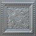 thumbnail image 1 of Dundee Deco's Rustic Silver Floral Glue Up/Drop In Ceiling Panels, 2 ft. X 2 ft. (4 sq ft.) each, 1 of 5