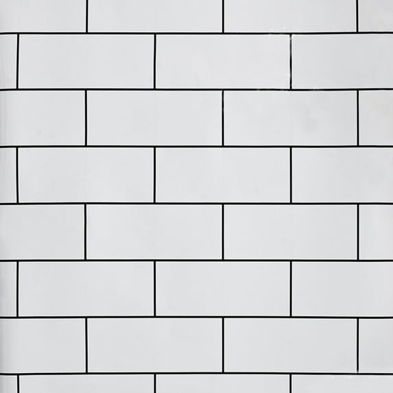 Dundee Deco's Tiles White Industrial Peel and Stick Self Adhesive Removable Shelf Liner, Roll 10 ft. X 24 in, 20 sq.ft.