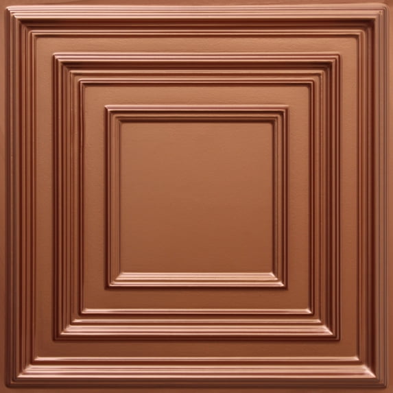 Dundee Deco's Traditional Copper Square Glue Up/Drop In Ceiling Panels, 2 ft. X 2 ft. (4 sq ft.) each