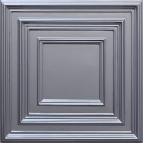 Dundee Deco's Traditional Metallic Silver Square Glue Up/Drop In Ceiling Panels, 2 ft. X 2 ft. (4 sq ft.) each