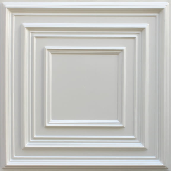 Dundee Deco's Traditional Silver Square Glue Up/Drop In Ceiling Panels, 2 ft. X 2 ft. (4 sq ft.) each, Pack of 10