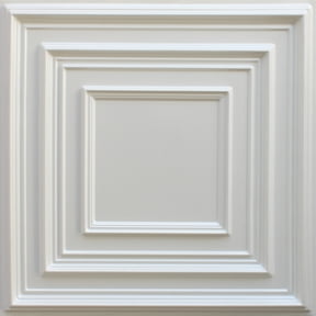 Dundee Deco's Traditional Silver Square Glue Up/Drop In Ceiling Panels, 2 ft. X 2 ft. (4 sq ft.) each