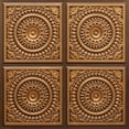 thumbnail image 1 of Dundee Deco's Victorian Antique Gold Patchwork Glue Up Ceiling Panels, 2 ft. X 2 ft. (4 sq ft.) each, Pack of 10, 1 of 5