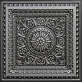 thumbnail image 1 of Dundee Deco's Victorian Antique Silver Floral Glue Up/Drop In Ceiling Panels, 2 ft. X 2 ft. (4 sq ft.) each, Pack of 10, 1 of 5