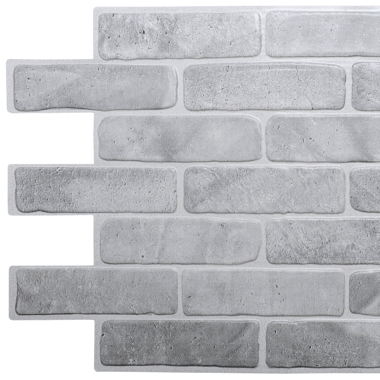 Vintage Gray Faux Brick 3D PVC Wall Paneling