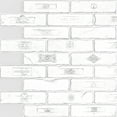 thumbnail image 1 of Dundee Deco's White Faux Bricks PVC 3D Wall Panel, 2.9 ft X 2.1 ft (90cm X 64cm), Pack of 5, Interior Design Wall Paneling Decor, Total Coverage 31 sq. ft. (2.9 sq. m), 1 of 5
