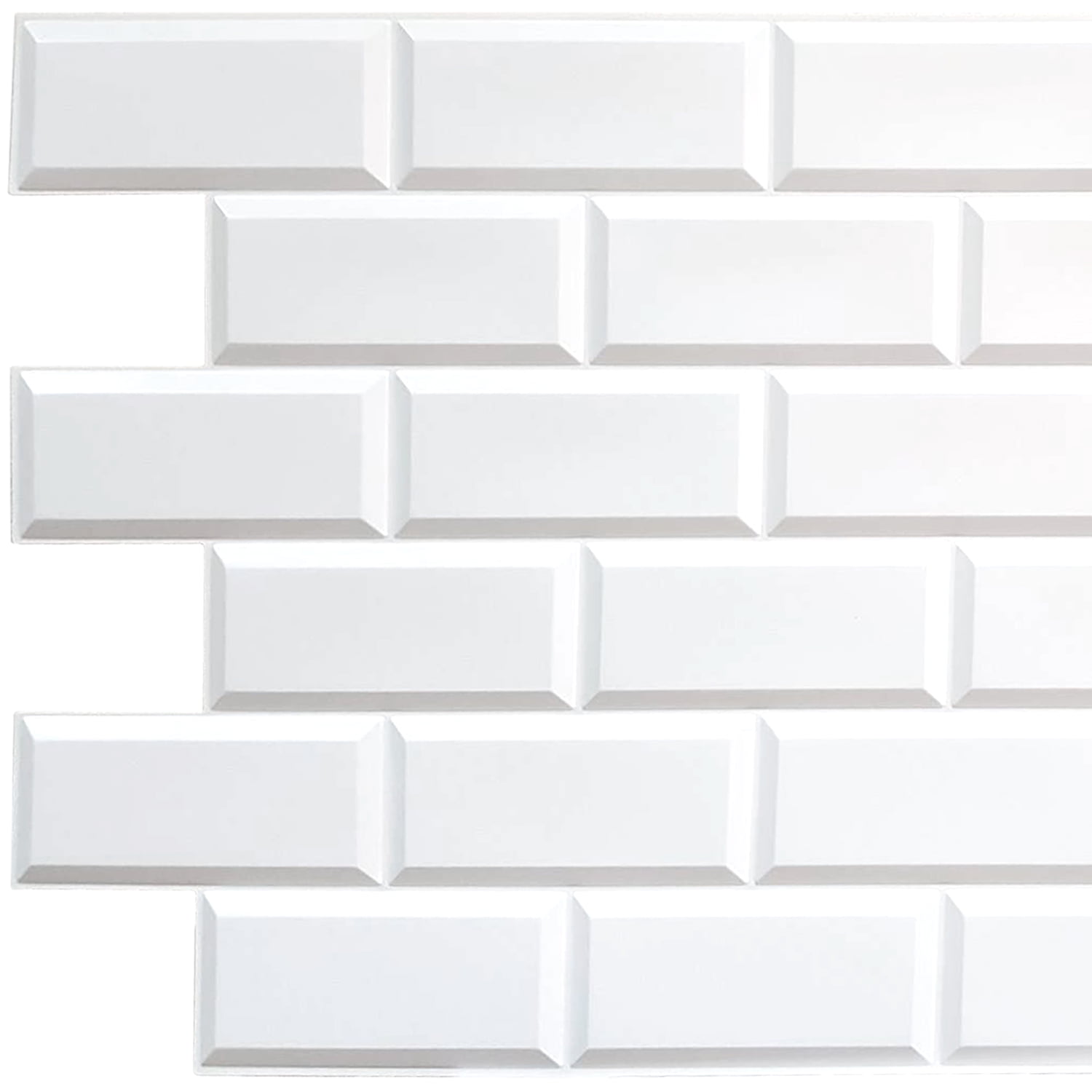 White Faux Brick 3D Textured PVC Wall Panels