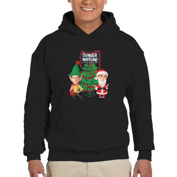 Dunder Mifflin Co. Christmas Hoodie Men The Office, Male Medium