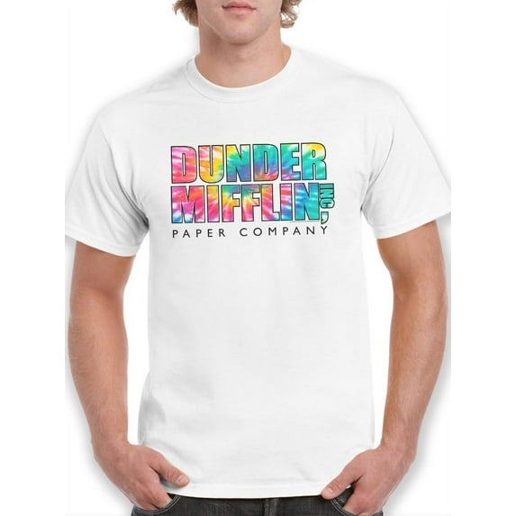 Dunder Mifflin Colorful T-Shirt Men The Office, Male 3X-Large
