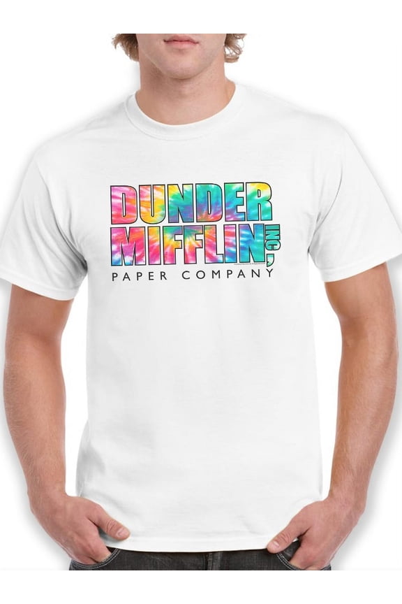 Dunder Mifflin Colorful T-Shirt Men The Office, Male 5X-Large