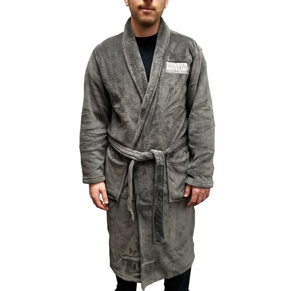 Dunder Mifflin Inc. Paper Company Plush Gray Robe