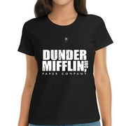 Dunder Mifflin Paper Companty Vintage Distressed T Trendy Summer Top for Women - Unique Graphic Print T-Shirt