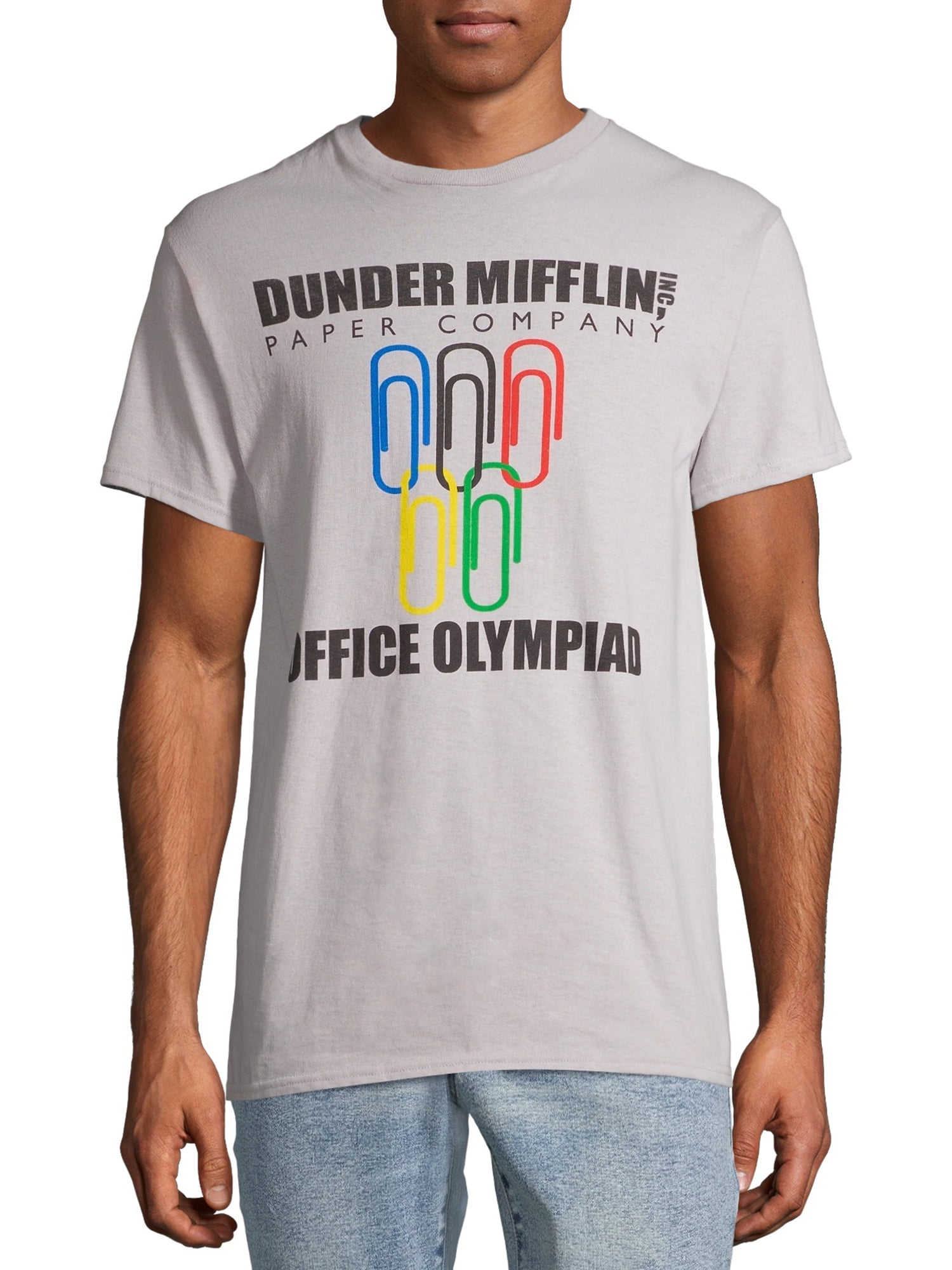 Dunder Mifflin Logo Mens Crew Neck Short Sleeve Classic Fit