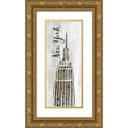 thumbnail image 1 of Dundon, Caitlin 15x32 Gold Ornate Wood Framed with Double Matting Museum Art Print Titled - Around the World Panel IV, 1 of 4