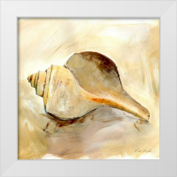 Dundon, Caitlin 20x20 White Modern Wood Framed Museum Art Print Titled - Painted Seashells III