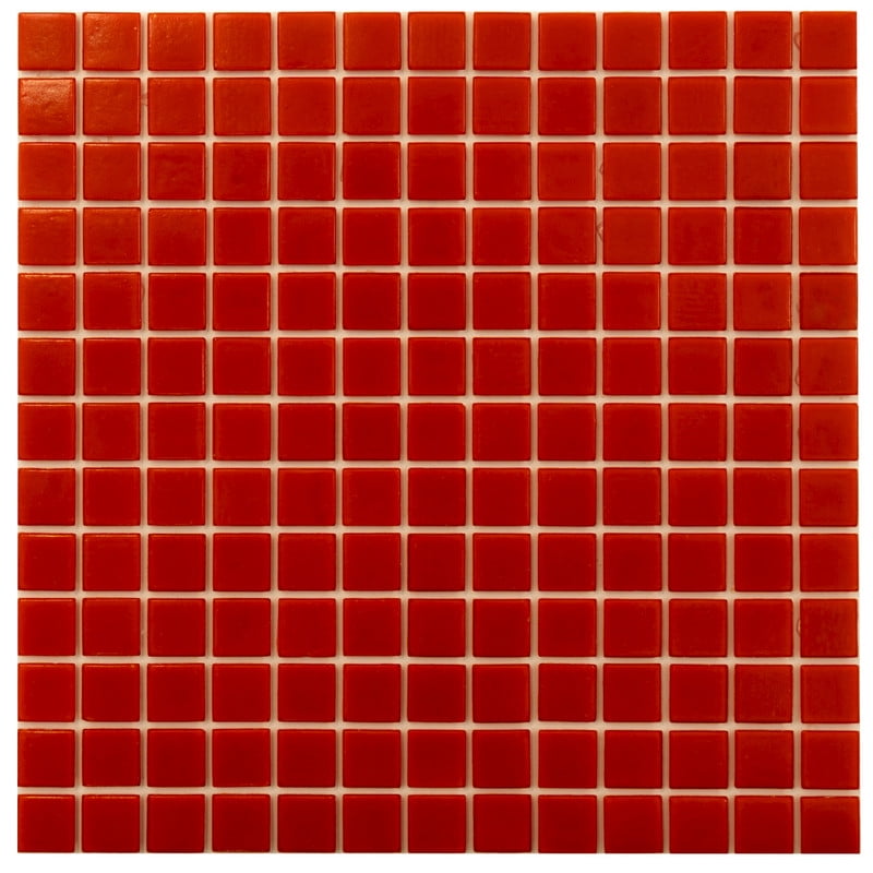 Candy Red 12" x 12" Iridescent Glass Mosaic Tile