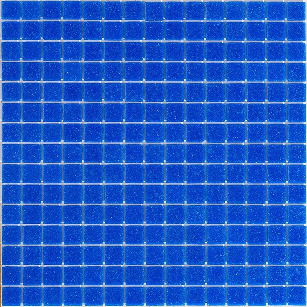 Dune 12" x 12" Glossy Cerulean Blue Glass Mosaic Tile