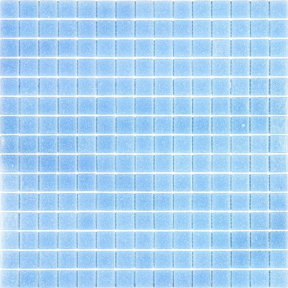 Dune 12 in. x 12 in. Glossy Maximum Blue Glass Mosaic Wall and Floor Tile (20 sq. ft./case) (20-pack)