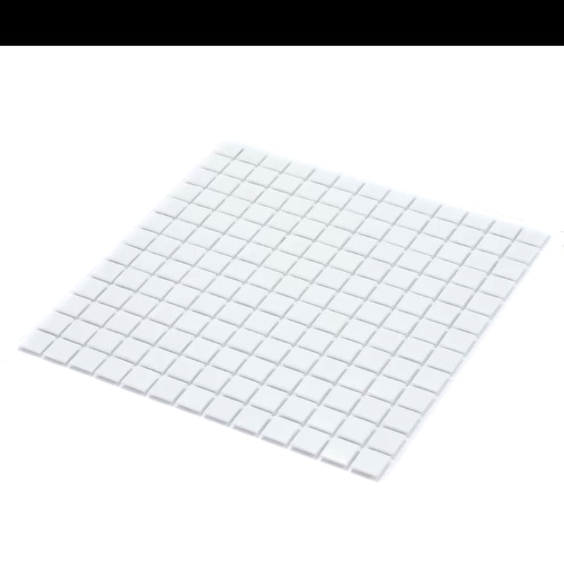 Rice White 12" x 12" Iridescent Glass Mosaic Tile
