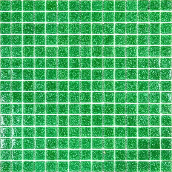 Dune 12 in. x 12 in. Glossy Sea Green Glass Mosaic Wall and Floor Tile (20 sq. ft./case) (20-pack)
