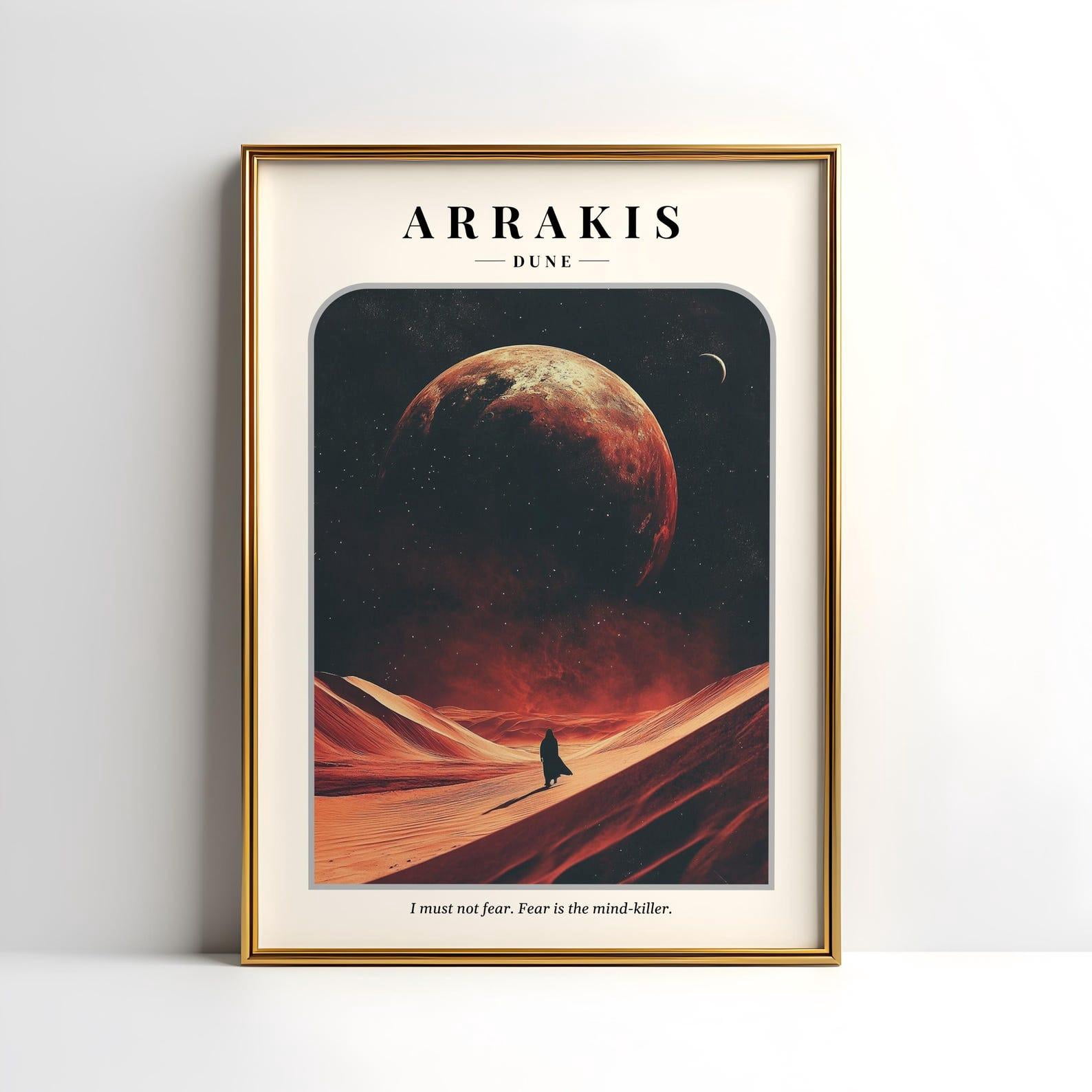 Dune Arrakis Physical Movie Poster | Dune Movie Print | Dune Wall Art ...