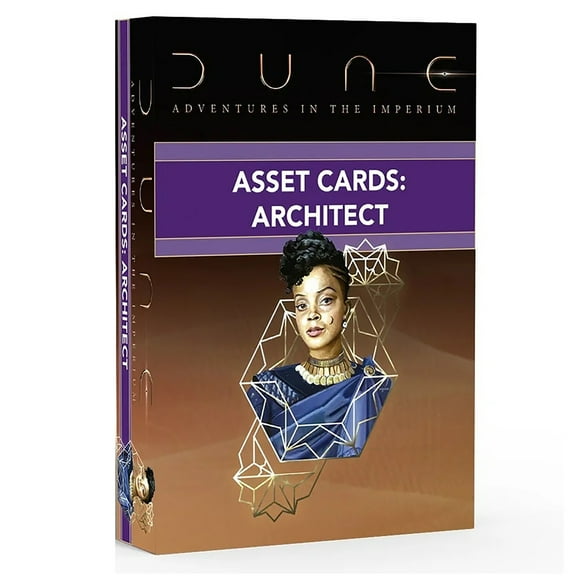 Dune: Asset Cards - Architect Expansion Deck - Dune Adventures in the Imperium, 56 Cards RPG Expansion, Accessory Pack, Each Card Details An Individual Asset, Role-Playing Game