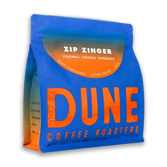 Dune Coffee Zip Zinger Espresso Blend Medium Roast Whole Bean