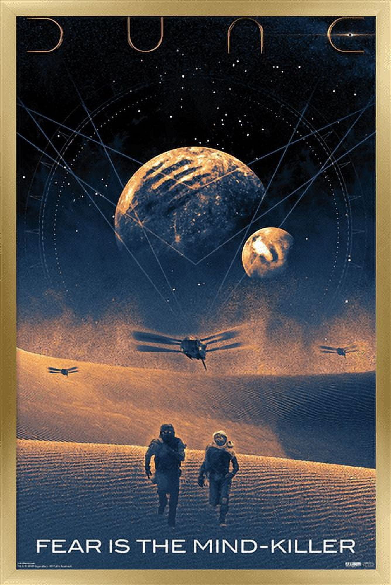 Dune - Fear is the Mind-Killer Wall Poster, 22.375" x 34", Framed