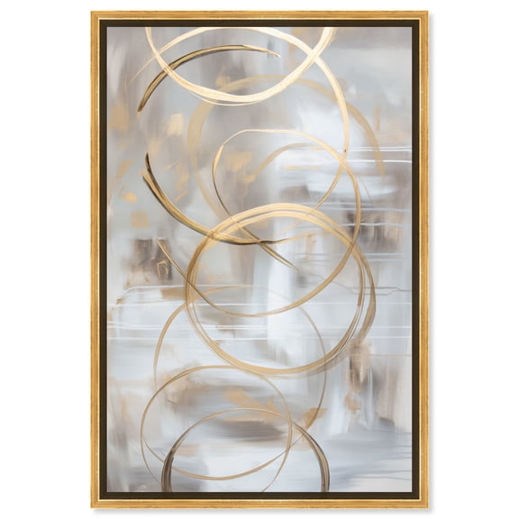 Dune Impressions II Canvas Elegant Gold Abstract by Art Remedy, Gold Frame, 24" x 36"