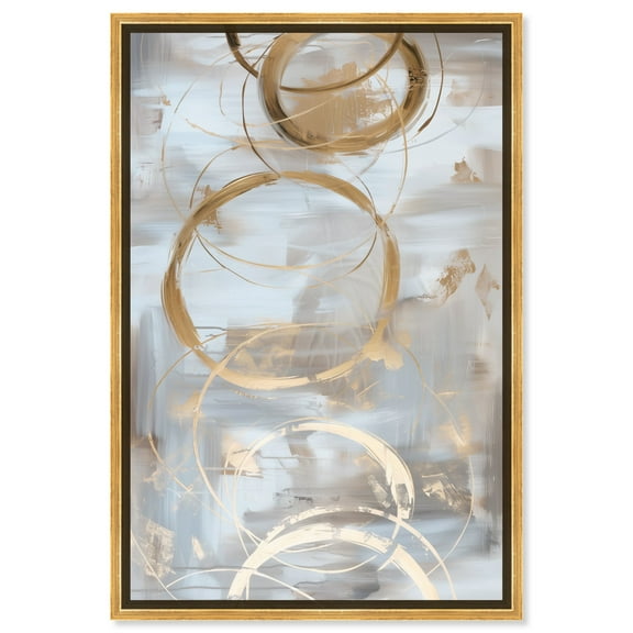 Dune Impressions IV Canvas Elegant Gold Abstract by Art Remedy, Gold Frame, 30" x 45"