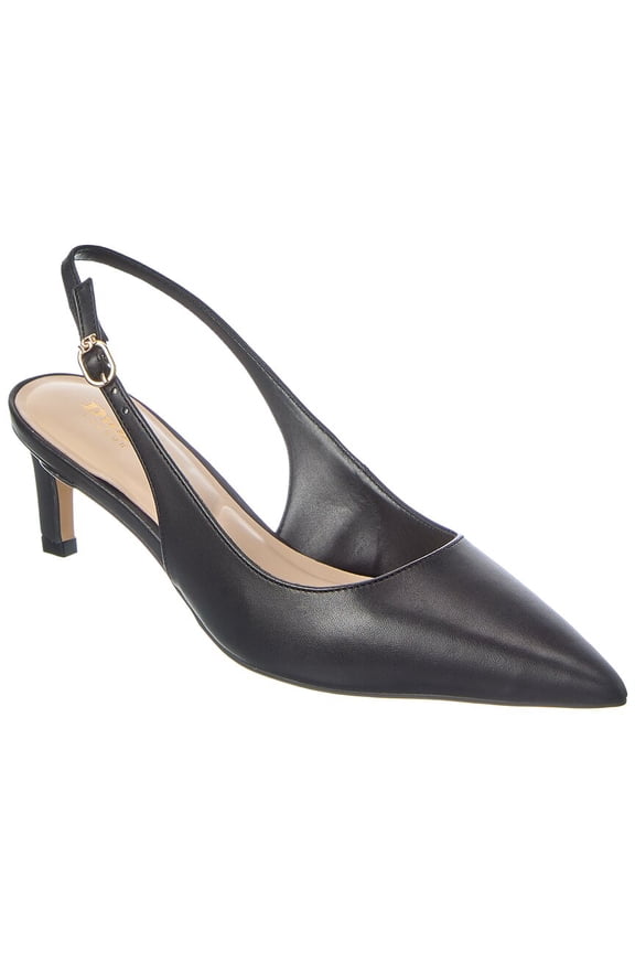 Celinna Leather Slingback Pump, 40, Black