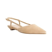 Dune London Homie Suede Point Slingabck, 36, Beige